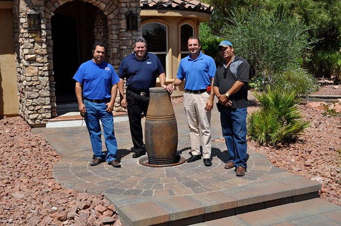 J or J Welder Team Stone Paver Entryway Landscaping