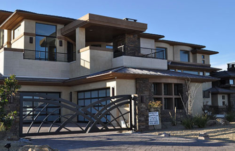 modern luxury iron security gate at residence