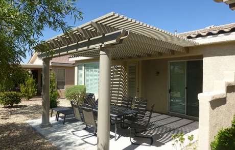 Pergola Patio Covers Metal Beige Finish Landscaping
