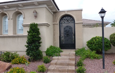 decorative wrought iron security and screen door