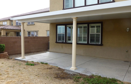 patio cover vinyl and metal two tone paint